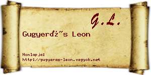 Gugyerás Leon névjegykártya